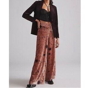 RARE Anthropologie Velvet Astrology Zodiac Pants Size 6